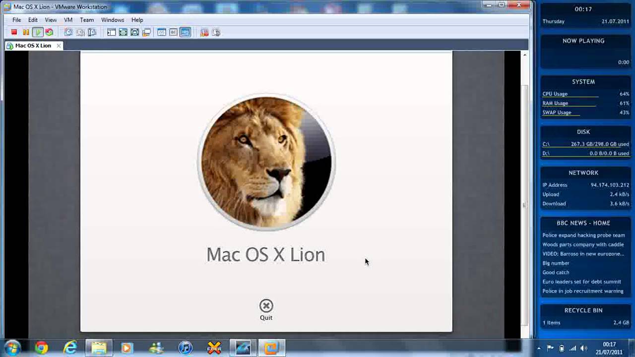mac os x lion iso for windows